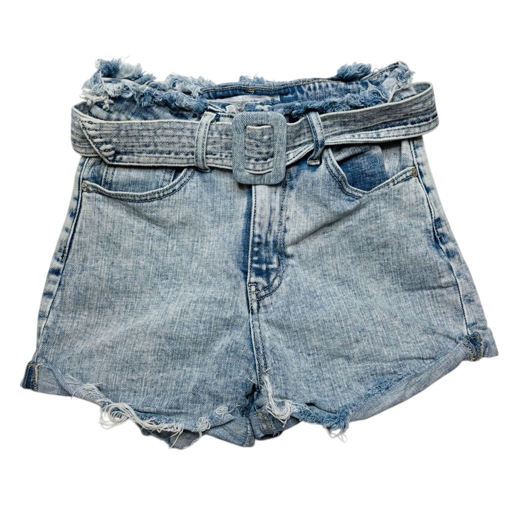 KanCan Light Blue Jean Shorts with Belt